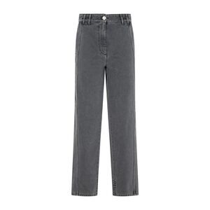 PATOU High-Waisted Straight Leg Jeans Women GREY Pants